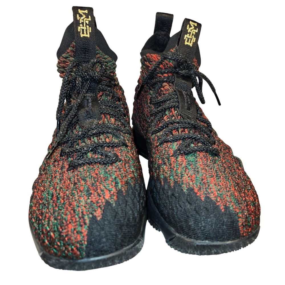 Nike LeBron 15 Fruity Pebbles Black Multi Color Basketball Shoes 943760-003 6.5Y